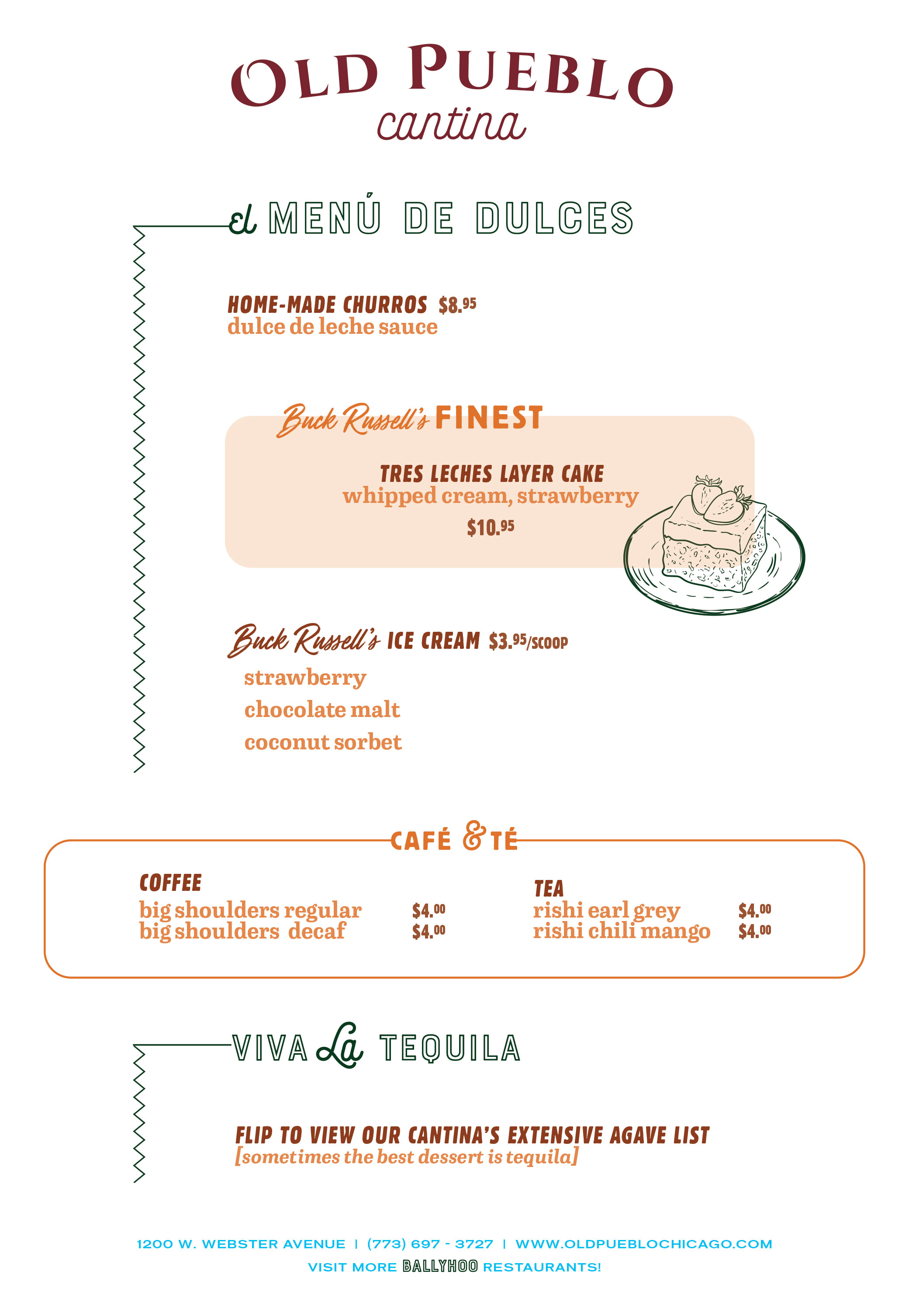 Dessert Menu
