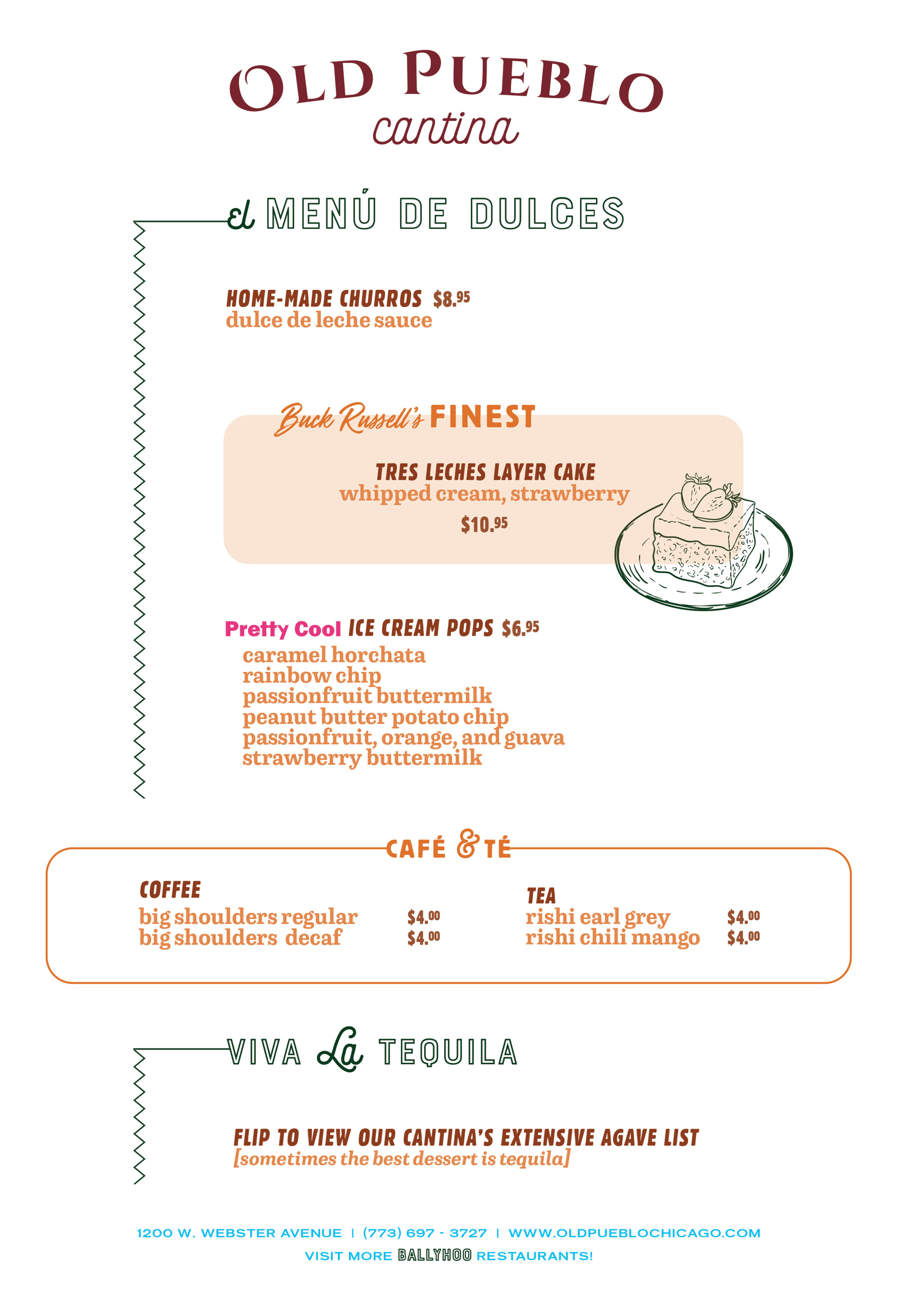 Dessert Menu