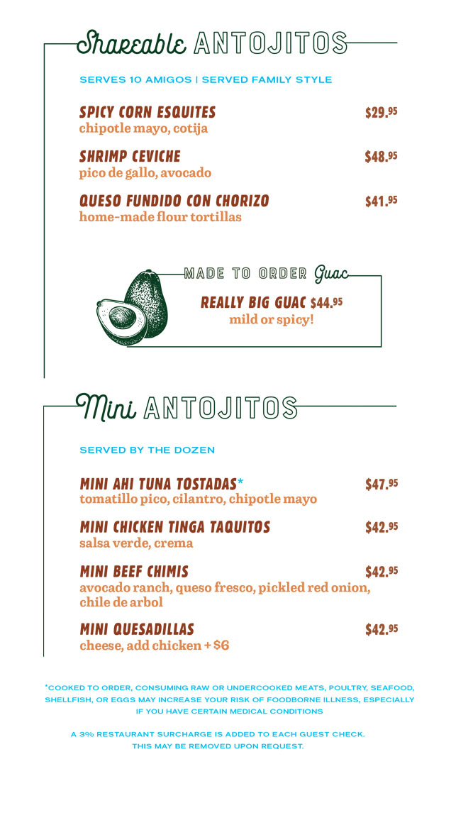 Catering Menu Panel 1