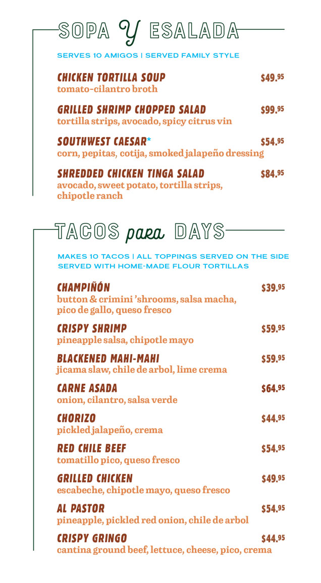Catering Menu Panel 2